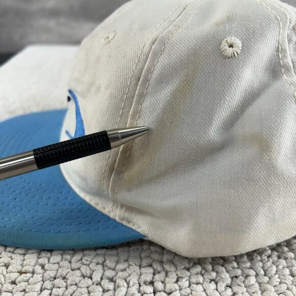90s Vintage Nike Snapback Hat OSFA Embroidered Wool Two Tone Cap Center Swoosh - Picture 11 of 13